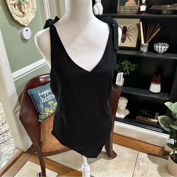 Old Navy Black Ribbed Bodysuit Size XL NWT - Picture 1 of 10